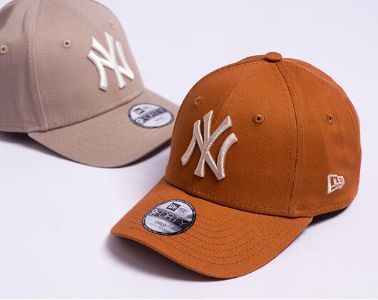 Dětská kšiltovka New Era 9FORTY Kids MLB League Essential New York Yankees Caramel Brown / Stone