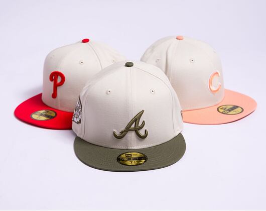 Kšiltovka New Era 59FIFTY MLB White Crown Atlanta Braves Cooperstown Off White / New Olive