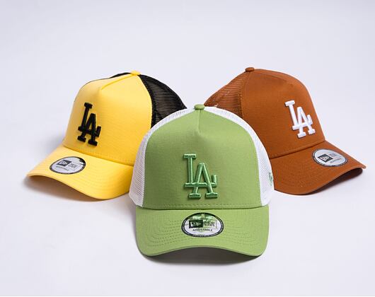 Kšiltovka New Era 9FORTY A-Frame Trucker MLB League Essential Los Angeles Dodgers Nephrite Green / W