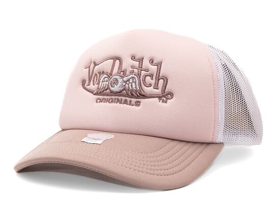 Kšiltovka Von Dutch Soro Foam Trucker Light Pink/White