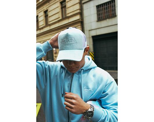 Kšiltovka Von Dutch Miami Trucker Velvet  LIGHT BLUE/WHITE