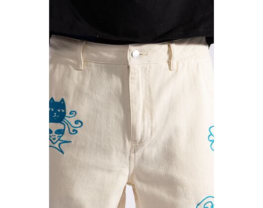 Kraťasy Rip N Dip Blonded Denim Shorts (Off White)