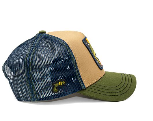 Kšiltovka Capslab Looney Tunes Trucker - Marvin the Martian - Brown / Grey / Green