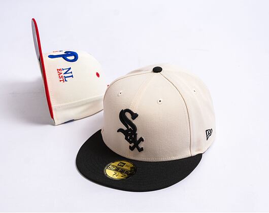 Kšiltovka New Era 59FIFTY MLB Chicago White Sox Retro - Cream White / Black