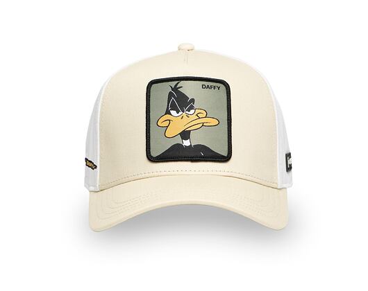 Kšiltovka Capslab - Trucker Looney Tunes - Daffy Duck - Cream / White