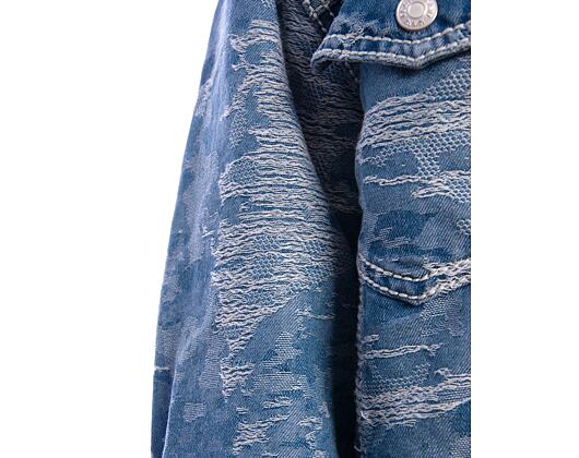 Bunda Karl Kani - Og K Distress Camo Os Denim Jacket - medium blue