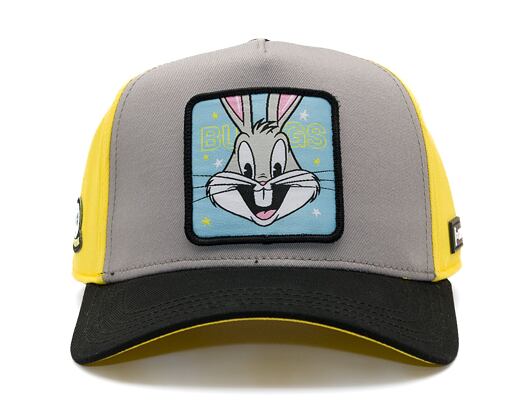 Kšiltovka Capslab - Trucker Looney Tunes - Bugs Bunny - Yellow / Grey