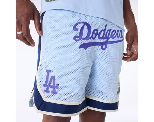 Kraťasy New Era - MLB Floral Mesh - LA Dodgers - Pastel Blue