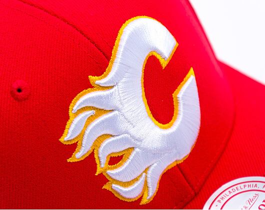 Kšiltovka Mitchell & Ness - Calgary Flames - Team Ground 2.0 Pro Snapback - Red