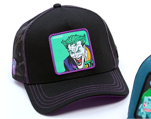 Kšiltovka Capslab - Trucker DC Comics - Joker - Black / Green / Purple