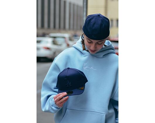 Mikina Karl Kani Small Signature Essential Os Hoodie light blue