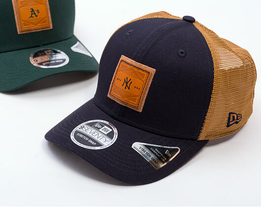 Kšiltovka New Era - MLB Debossed 9SEVENTY Stretch-Snap - NY Yankees - Navy / Brown