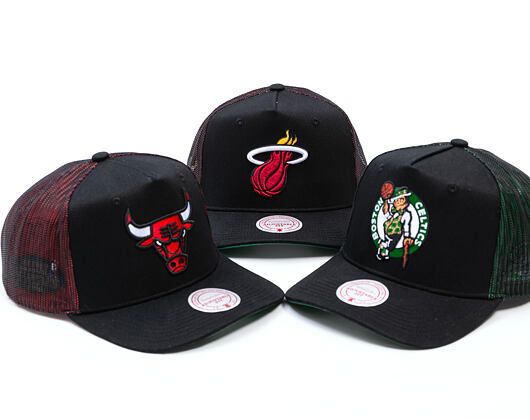 Kšiltovka Mitchell & Ness - NBA Tremor Trucker - Boston Celtics - Black