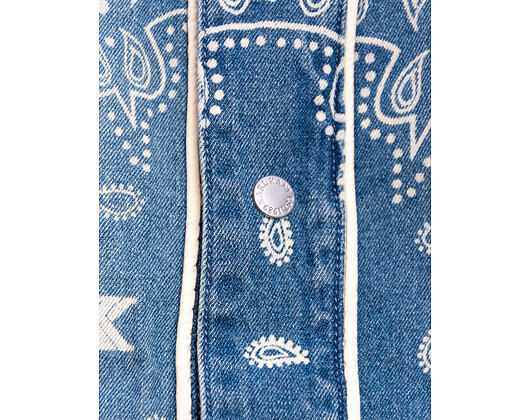 Dres - Kani Paisley Denim Baseball Shirt - Blue