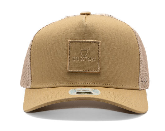 Kšiltovka Brixton - Alpha Block X C Mp Mesh Cap - Sand/Sand