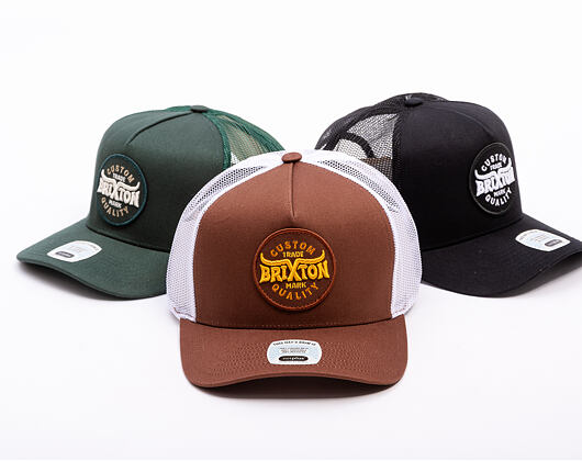 Kšiltovka Brixton - Gibson C Np Mp Trucker Hat - Brown/Off White