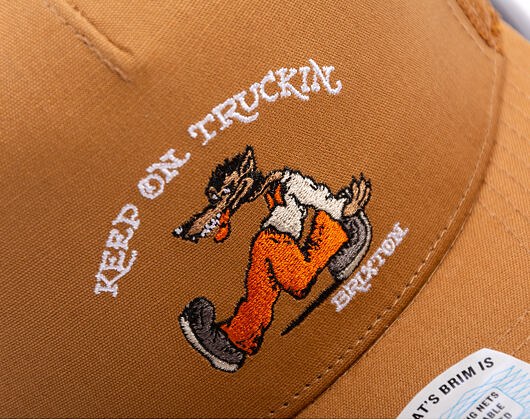 Kšiltovka Brixton - Stride C Np Mp Trucker Hat - Washed Copper/Washed Copper
