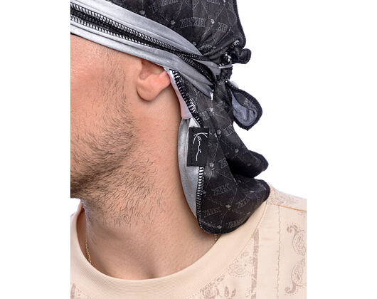 Šátek Karl Kani - Kani Monogram Aop Durag - Black / Grey