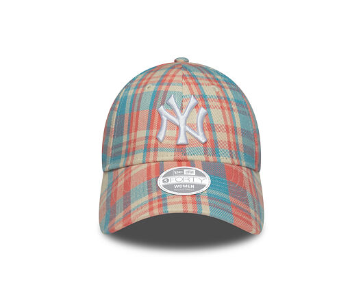 Dámská Kšiltovka New Era - MLB Check 9FORTY - NY Yankees - Pink Lift / White