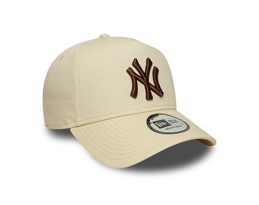Kšiltovka New Era - MLB League Essential 9FORTY A-Frame - NY Yankees - Cream / Auburn