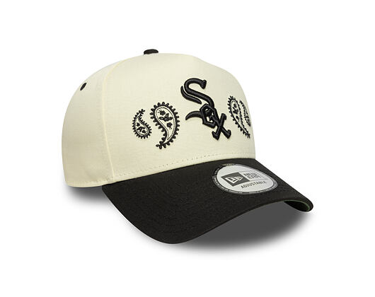 Kšiltovka New Era - MLB Paisley Bandana 9FORTY A-Frame - Chicago White Sox - Cream / Black