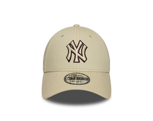 Kšiltovka New Era - MLB Team Outline 9FORTY - NY Yankees - Cream / Burgundy