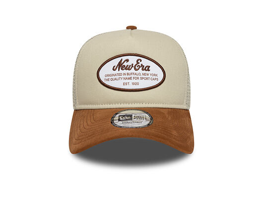 Kšiltovka New Era - Western Oval Patch Foam 9FORTY Trucker - Stone / Auburn