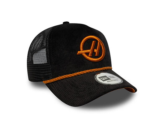 Kšiltovka New Era - F1 Cord 9FORTY Trucker - Haas Formula 1 - Black
