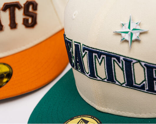 Kšiltovka New Era - MLB 2023 ASG Pin Pre-Curved 59FIFTY - Seattle Mariners - Cream / Emerald