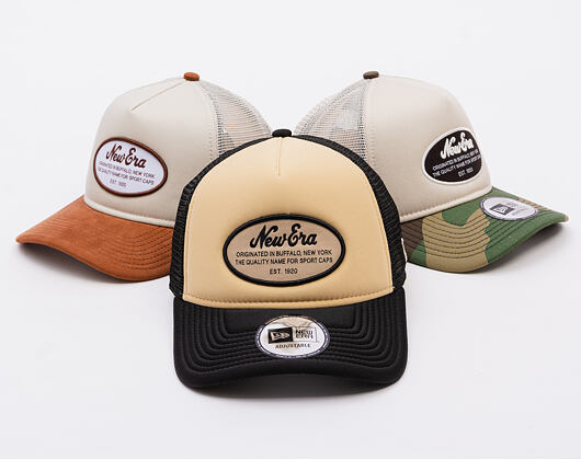 Kšiltovka New Era - Western Oval Patch Foam 9FORTY Trucker - Black / White