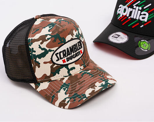 Kšiltovka New Era - DUCATI MOTOR Scrambler 9FORTY Trucker - Cream