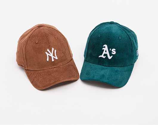Kšiltovka New Era - MLB Cord 9FORTY M-CROWN - Oakland Athletics - Dark Green