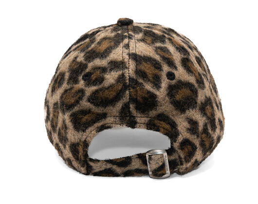 Dámská Kšiltovka New Era - MLB Cosy Animal - Leopard Fleece 9FORTY - NY Yankees - Caramel / Auburn