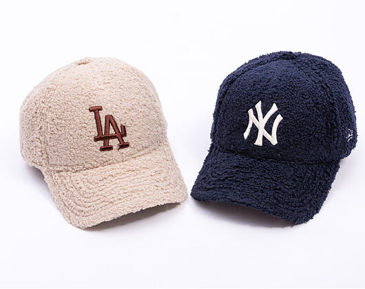 Kšiltovka New Era - MLB Borg Teddy Fleece 9FORTY - LA Dodgers - Cream