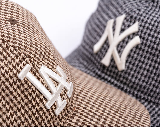 Kšiltovka New Era - MLB Houndstooth 9TWENTY - LA Dodgers - Auburn