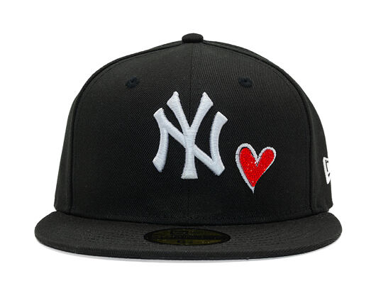 Kšiltovka New Era - MLB Team Heart 59FIFTY - NY Yankees - Black / Scarlet