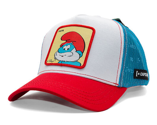 Kšiltovka Capslab - Smurfs Trucker - Papa - Red / Blue
