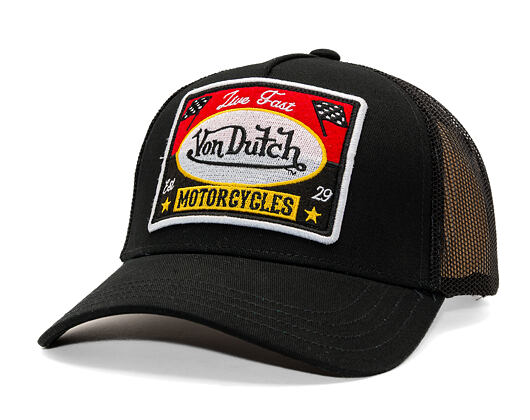 Kšiltovka Von Dutch - Trucker - Live Fast - Black/Black