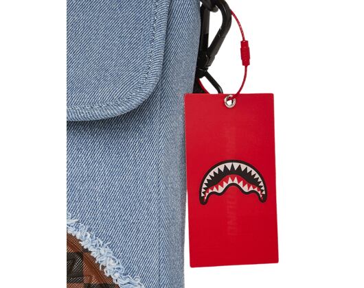 Ledvinka Sprayground - Denim Shark Messenger Sling