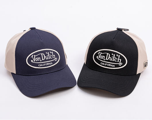 Kšiltovka Von Dutch - Trucker - Flag - Black/White