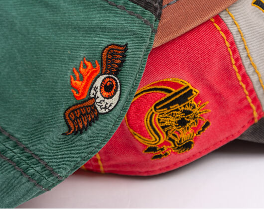 Kšiltovka Von Dutch - Trucker - Washed Brown/Black/Green