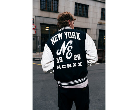 Bunda New Era - Patch Varsity Jacket - Black