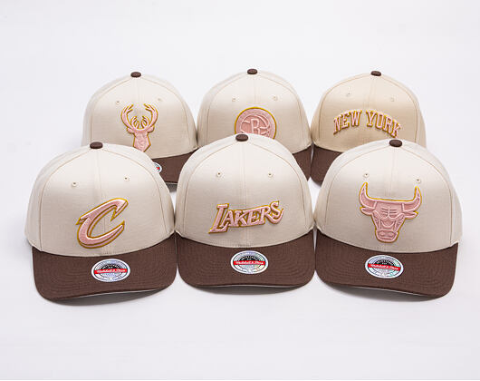 Kšiltovka Mitchell & Ness - Blush Sand Classic Red - Brooklyn Nets - Sand/Brown