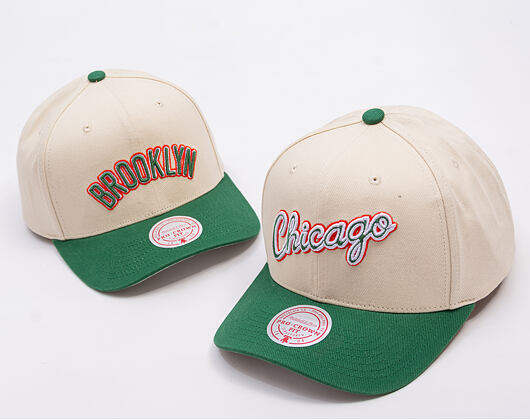 Kšiltovka Mitchell & Ness - Green Orange Pro Crown - Chicago Bulls - Sand/Green