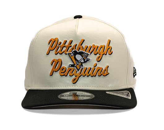 Kšiltovka New Era - NHL Chainstitch 9FIFTY A-Frame - Pittsburgh Penguins - Chrome White