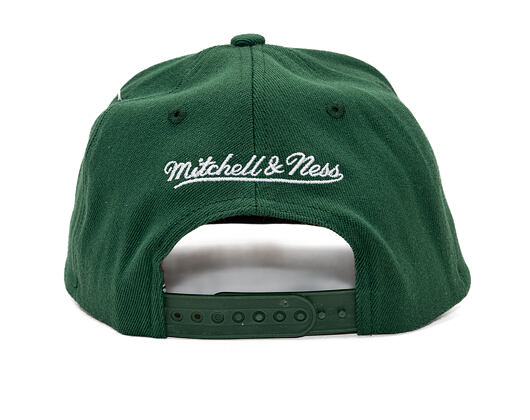 Kšiltovka Mitchell & Ness - Branded Script Stretch  - Dark Green