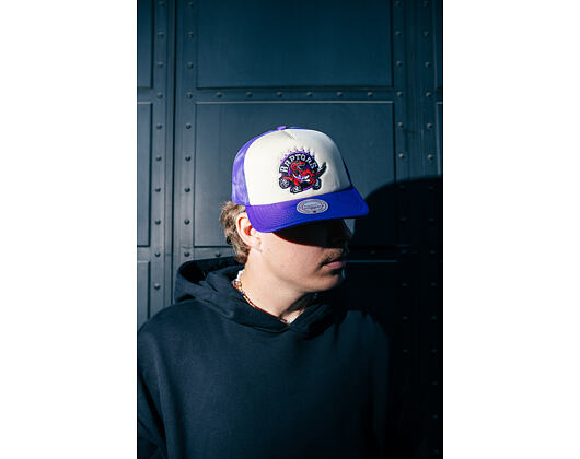 Kšiltovka Mitchell & Ness - NBA Vintage Block Trucker HWC - Toronto Raptors - Cream