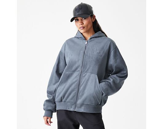 Bunda New Era - NBA Suede Hooded Jacket - Chicago Bulls - Grape