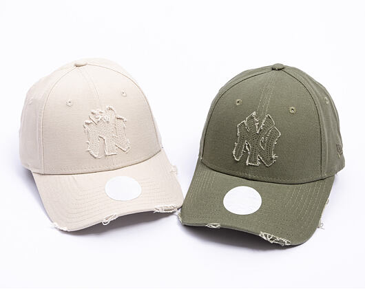 Dámská Kšiltovka New Era - MLB Distressed 9FORTY - NY Yankees - Stone