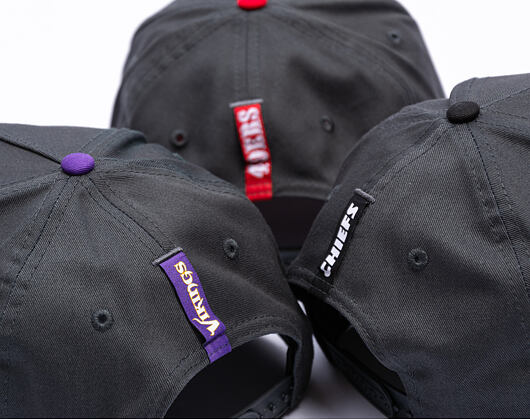 Kšiltovka New Era - NFL Charcoal Drop 9FORTY A-Frame - Minnesota Vikings - Steel Clouds / Purple